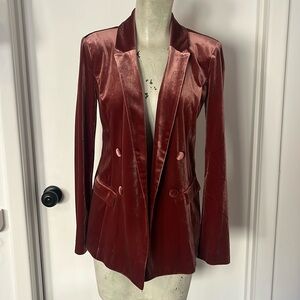 Maurices Dark Pink Velvet Blazer in size XS.
